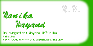 monika wayand business card